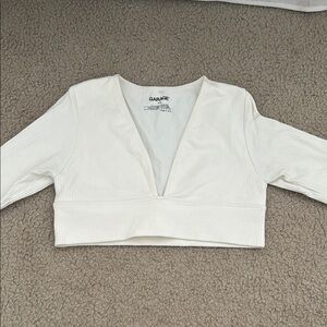 Garage Women's White Ribbed Crop Top